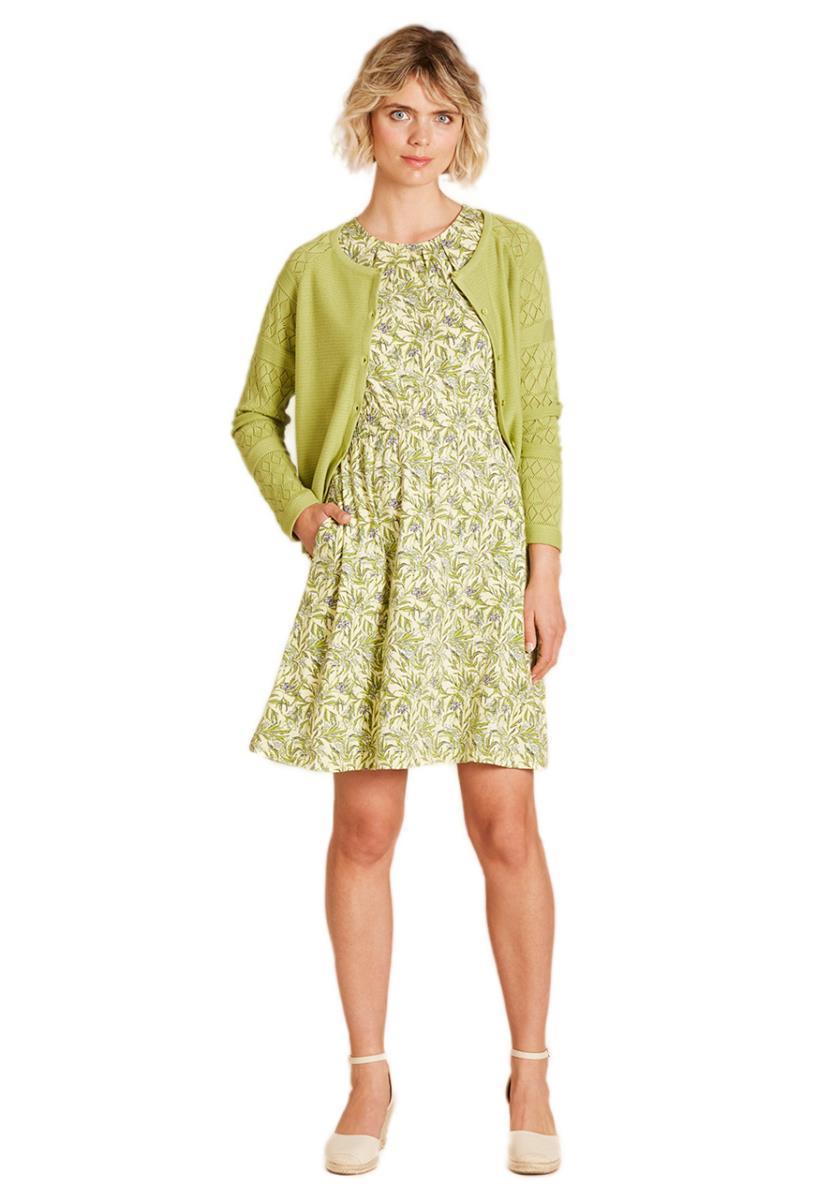 marlowe nature Kleider Tailliertes Jersey-Kleid Sommerkleid summer leafs XS