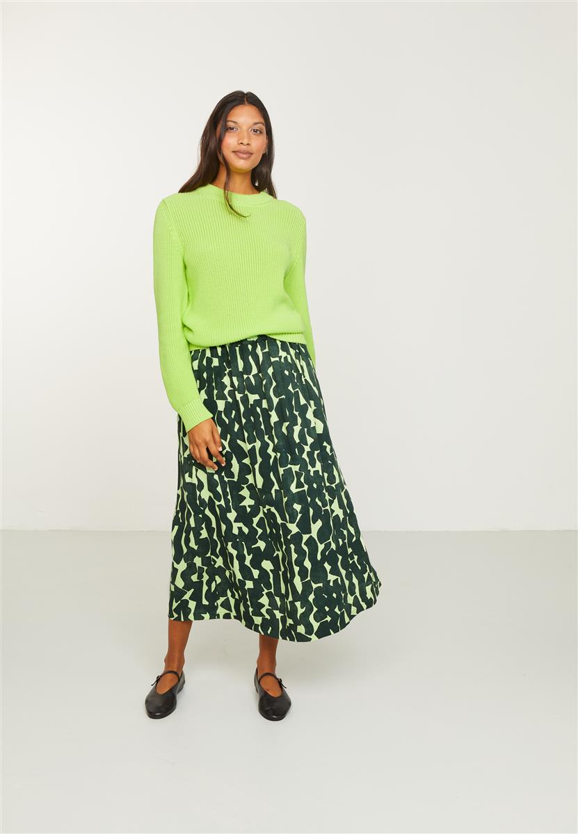 recolution Macrozamia Pullover lime green XS Bio-Baumwolle