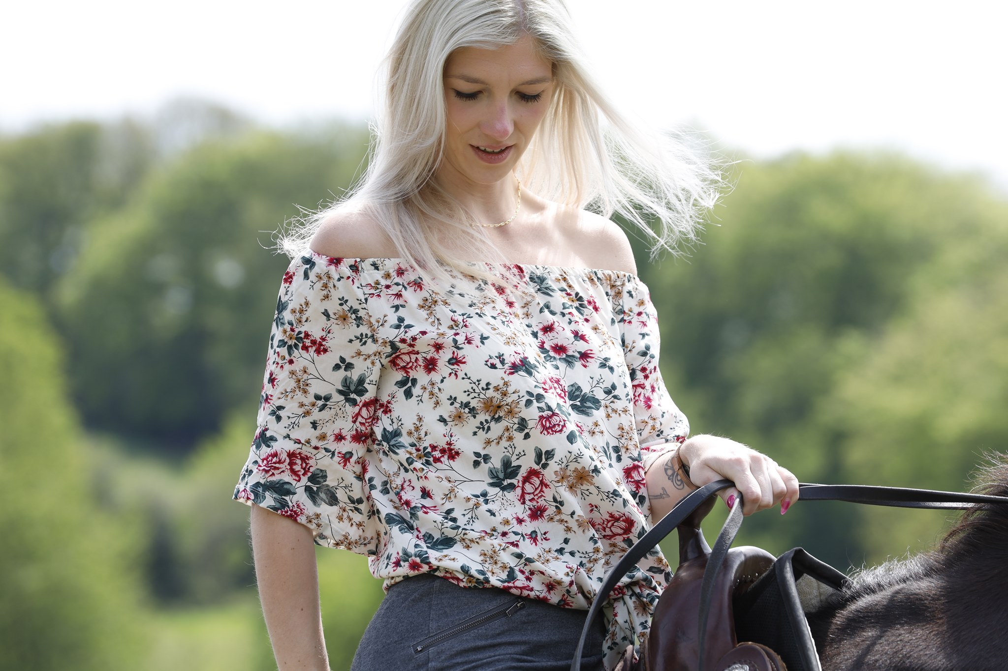 Schnittrebell Marlee Carmenbluse Schnittmuster A0 Gr. 34-54 Webware