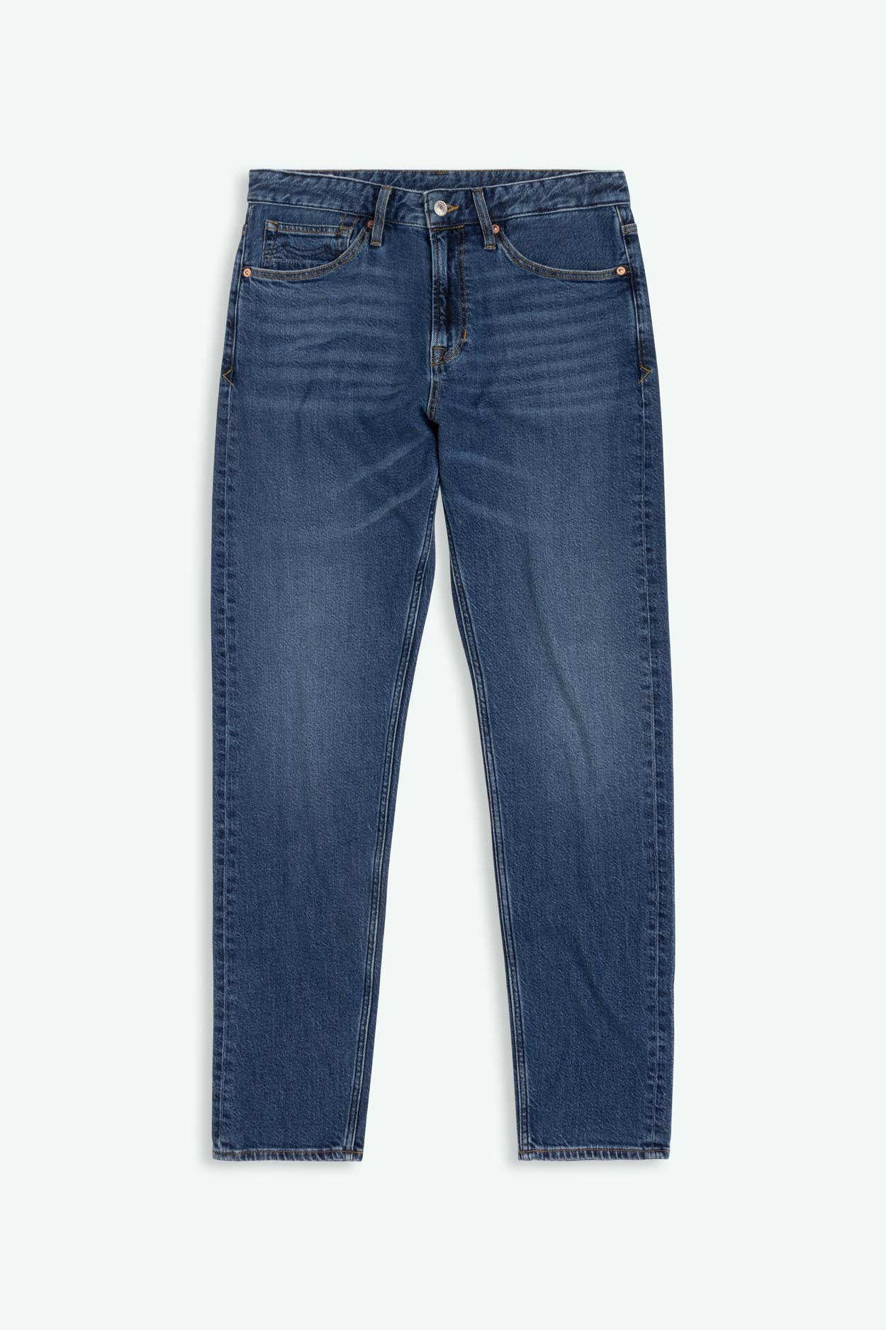 marlowe nature Addo Jeans mid blue Bio gerader Schnitt