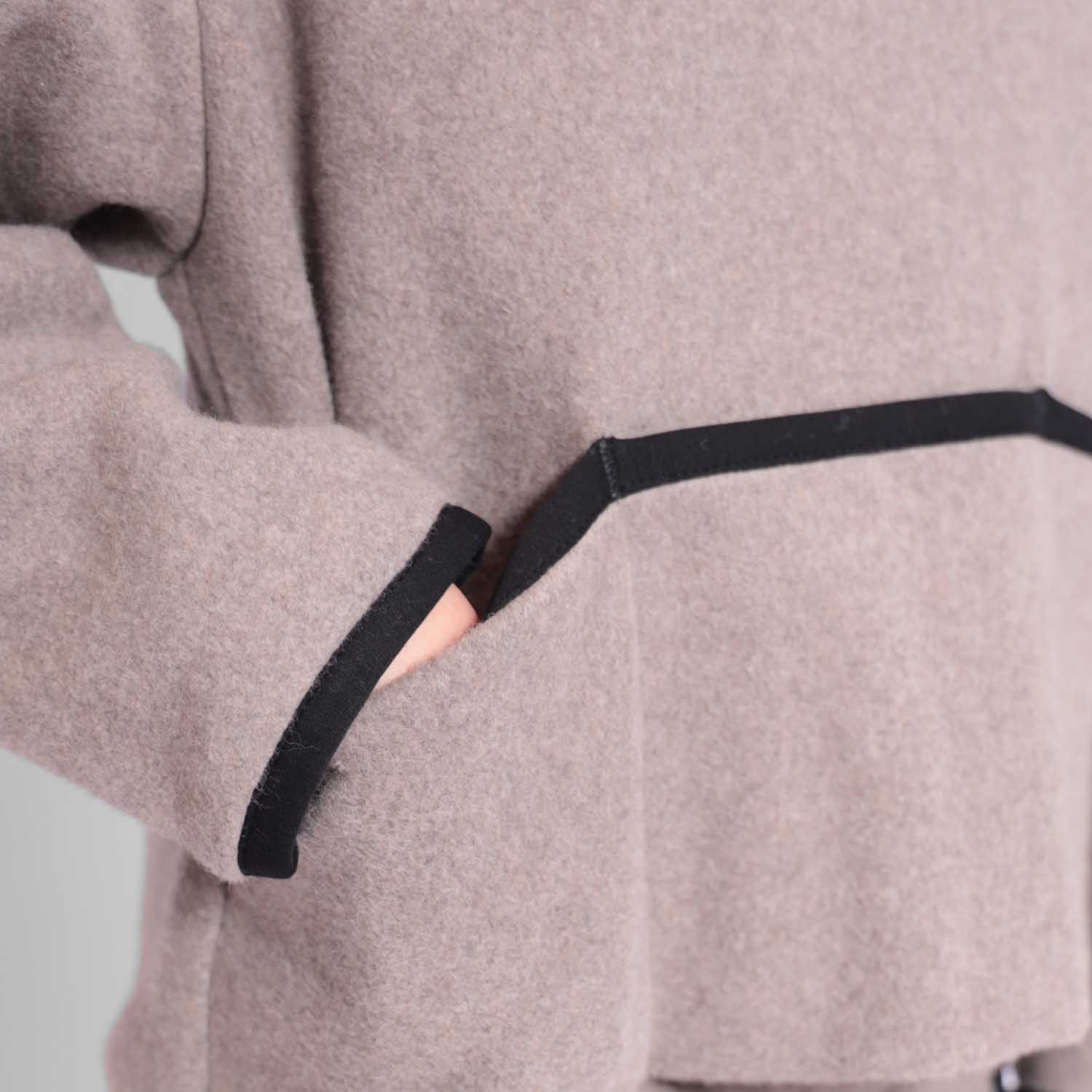Infantium Victoria Fleece Pullover Hoodie Beige Kapuzenpulli Baumwolle