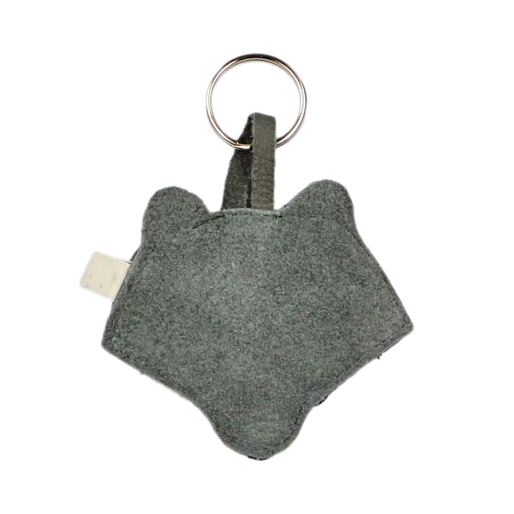 Pantolinos Schlüsselanhänger Waschbär Naturleder 7 cm