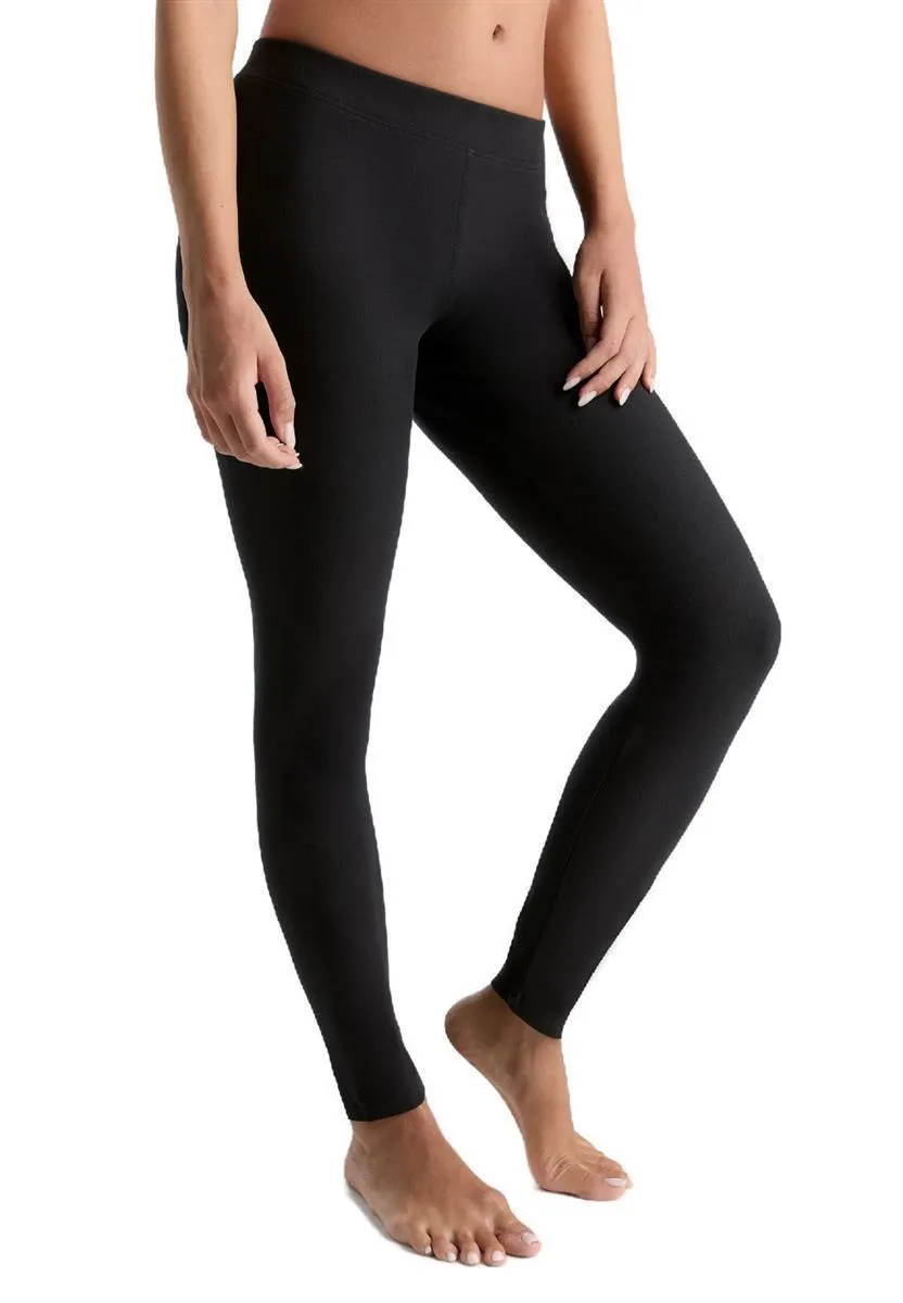 marlowe nature Damen Warm Leggings schwarz Bio-Baumwolle