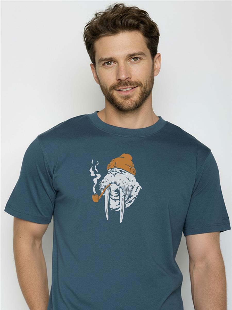 marlowe nature Smokey Walrus Fusion Shirt blue pine L Bio