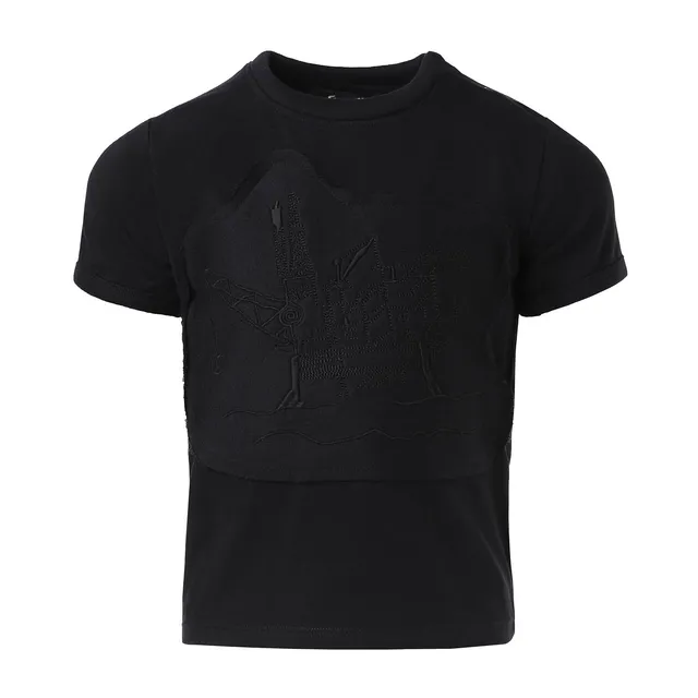 Infantium Victoria Oil Rig T-Shirt schwarz Gr.128 Baumwolle