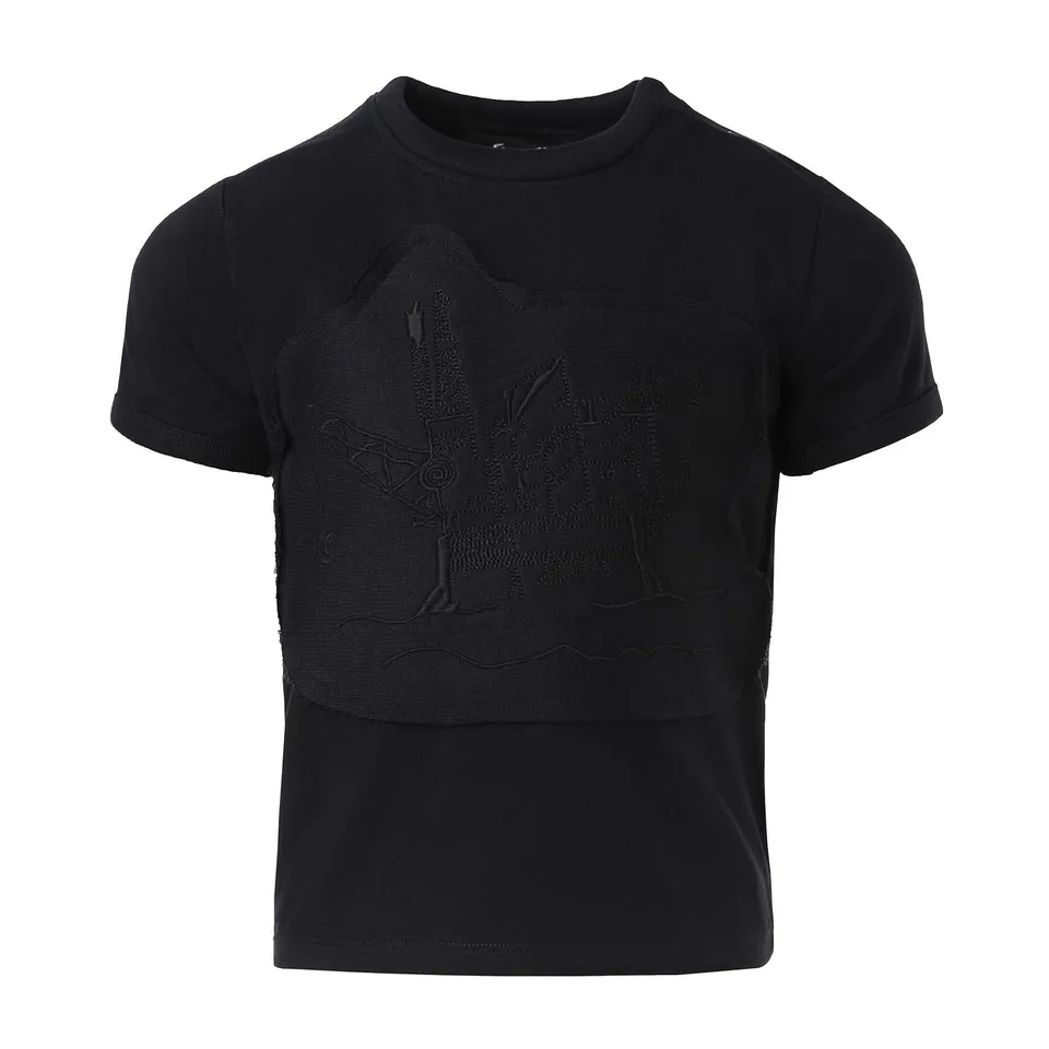 Infantium Victoria Oil Rig T-Shirt schwarz Gr.128 Baumwolle