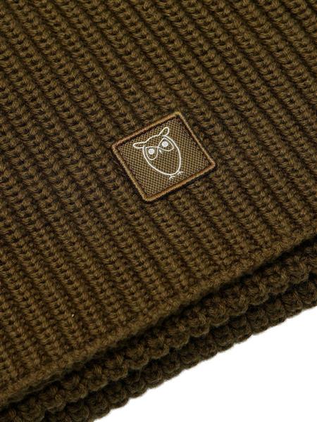 marlowe nature Rib Knit Scarf Schal dark olive Bio