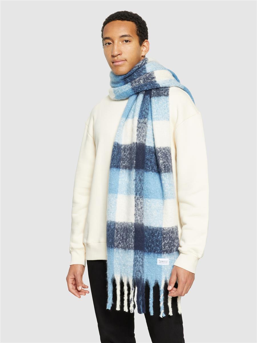 marlowe nature Checked Scarf Karoschal blue check One size