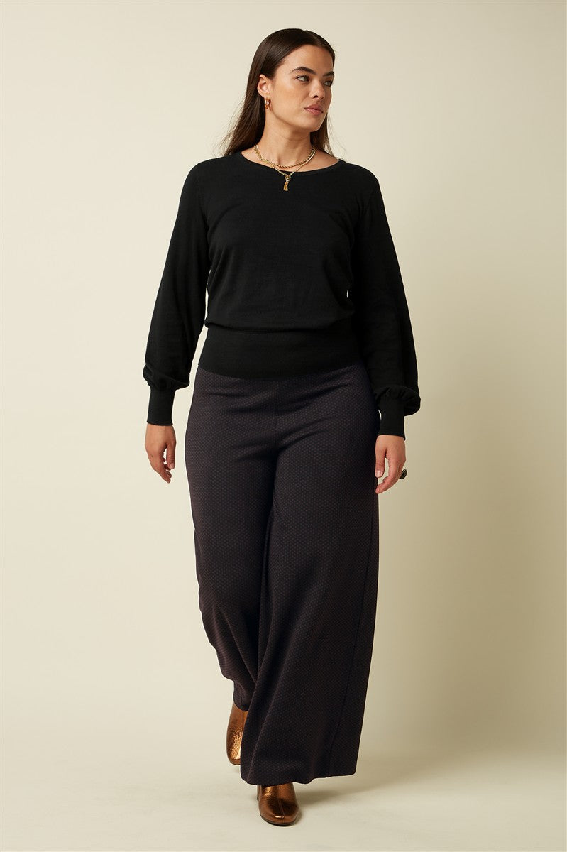 marlowe nature Bell Top Club Pullover schwarz Bio
