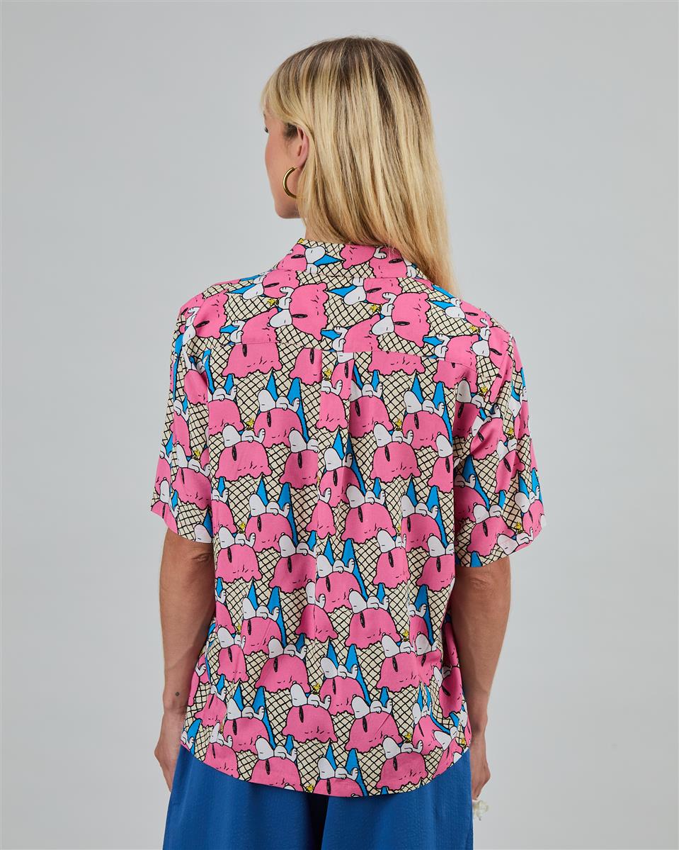 marlowe nature Peanuts Gelato Aloha Blouse Bluse pink Viskose