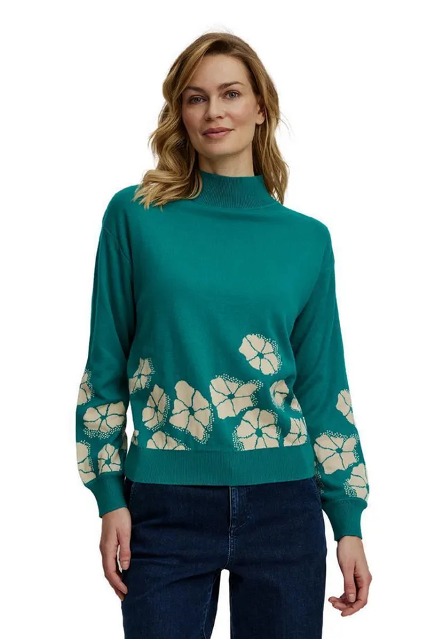 marlowe nature Strickpullover bay flowers Bio-Baumwolle
