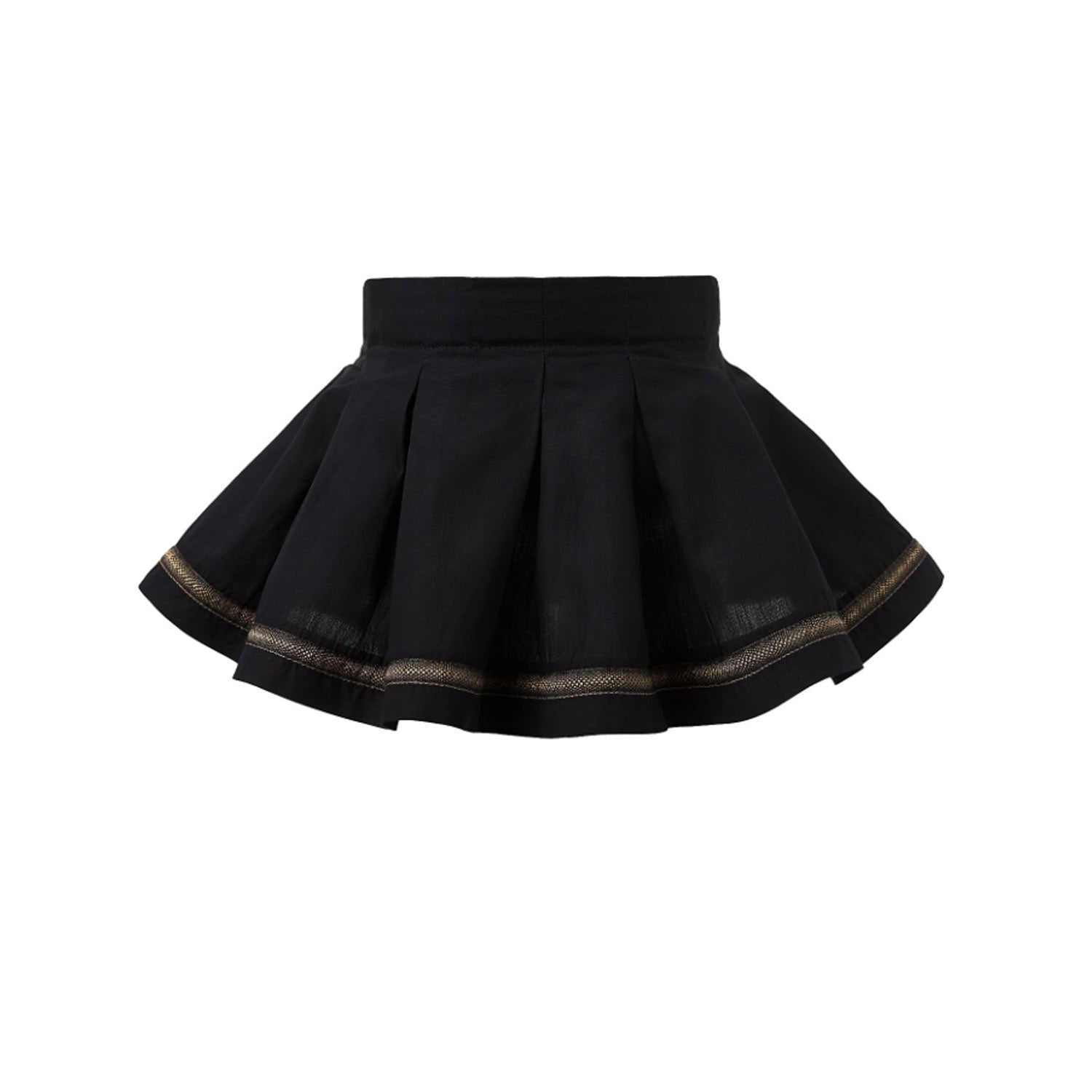 Infantium Victoria Faltenrock Mini Schwarz Baumwolle