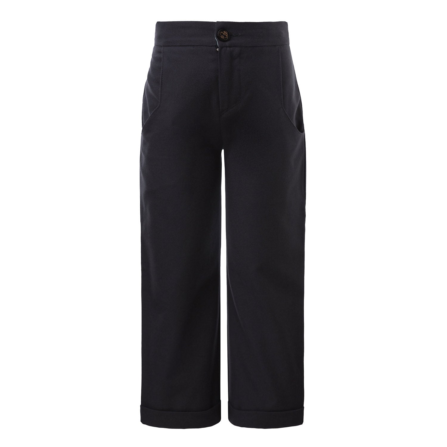 Infantium Victoria Black Chino Kinderhose schwarz Baumwolle