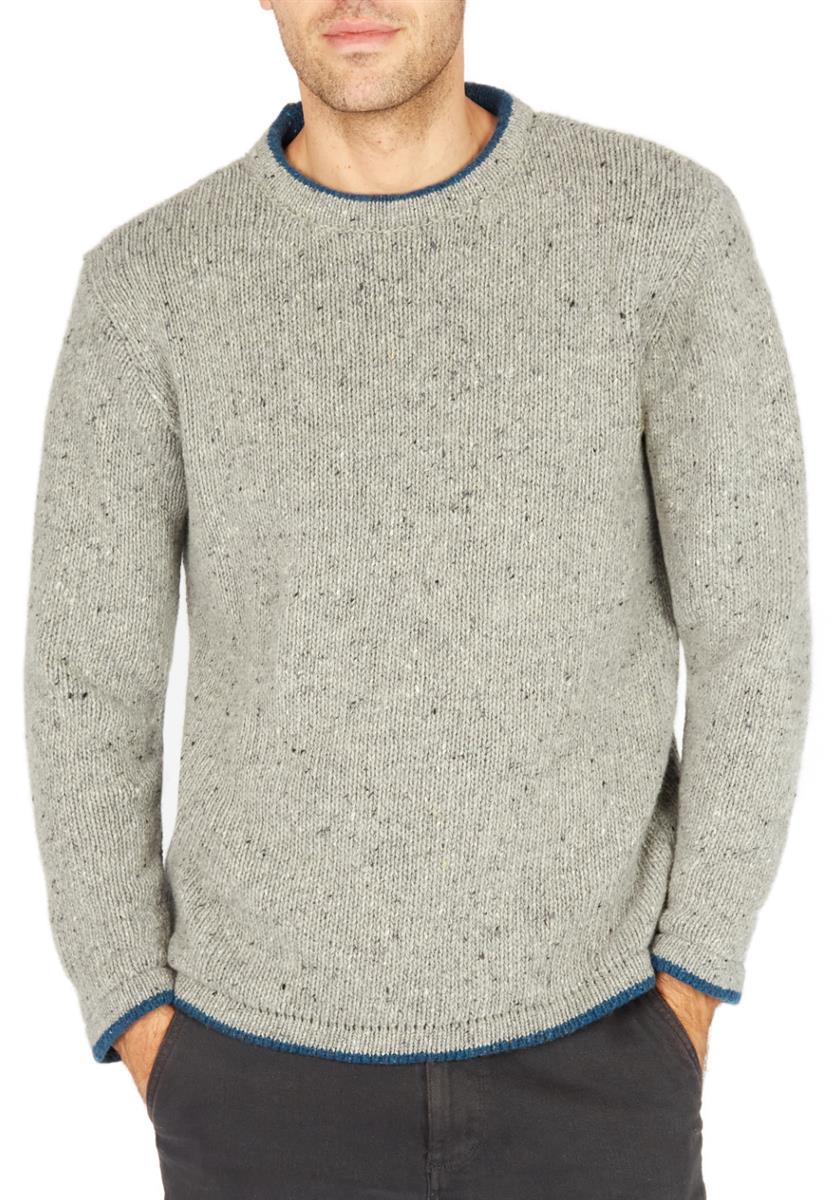 marlowe nature Roundstone Sweater Wollpullover light greyink marl