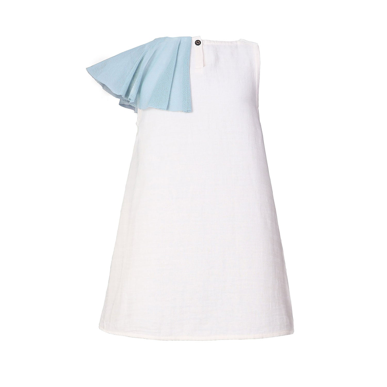 Infantium Victoria Asymmetric Dress Weiß Musselin Kleid