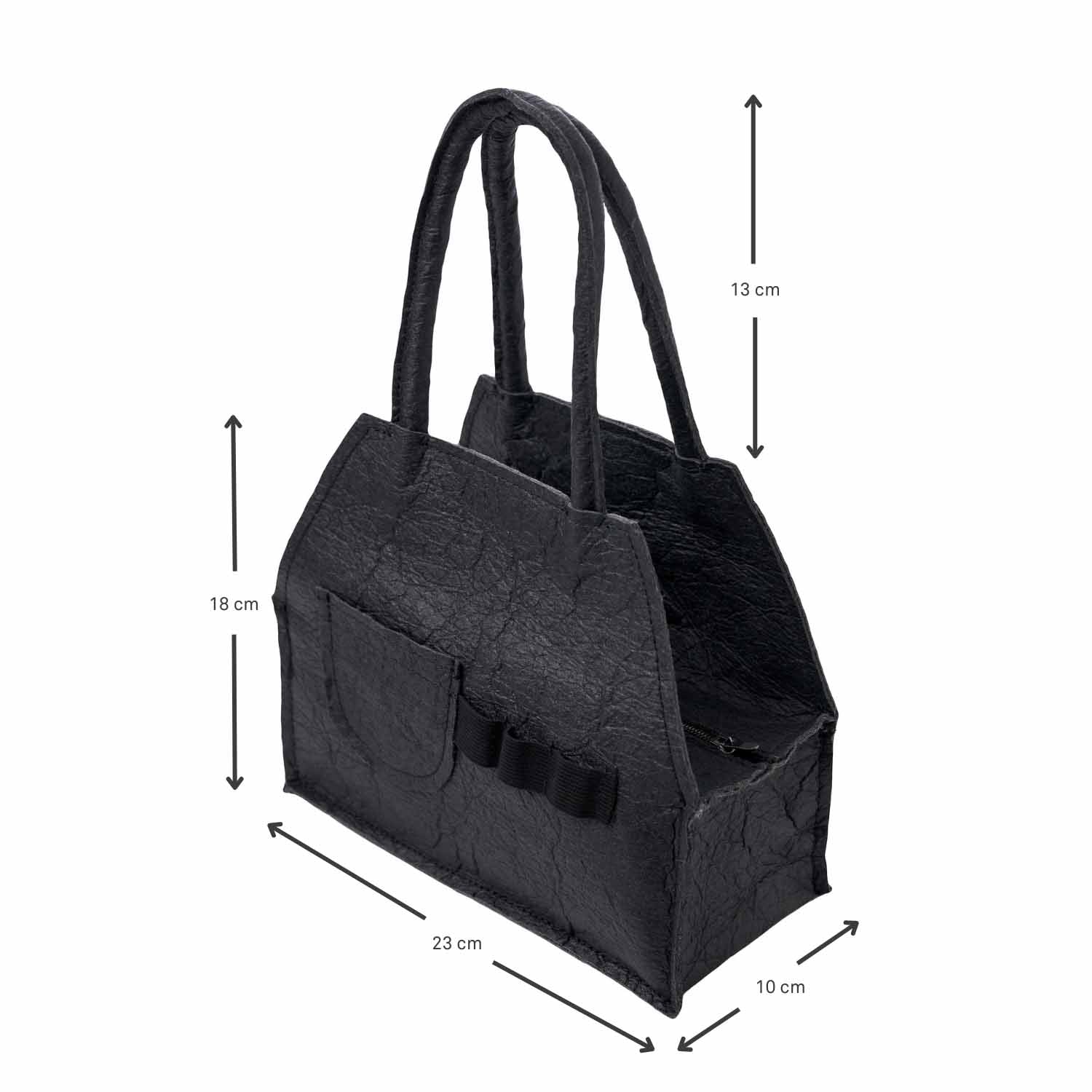 Infantium Victoria Accessories Pinatex Handtasche Schwarz vegan