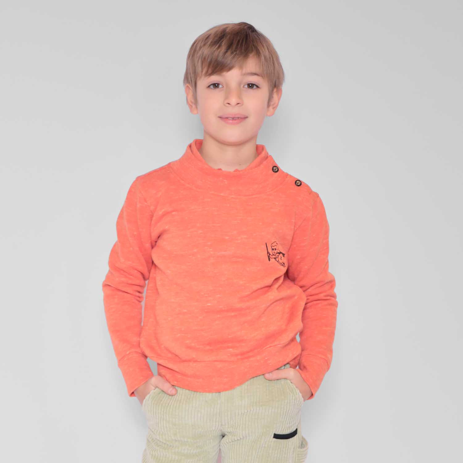 Infantium Victoria Sweatshirt Orange Bio-Baumwolle 128