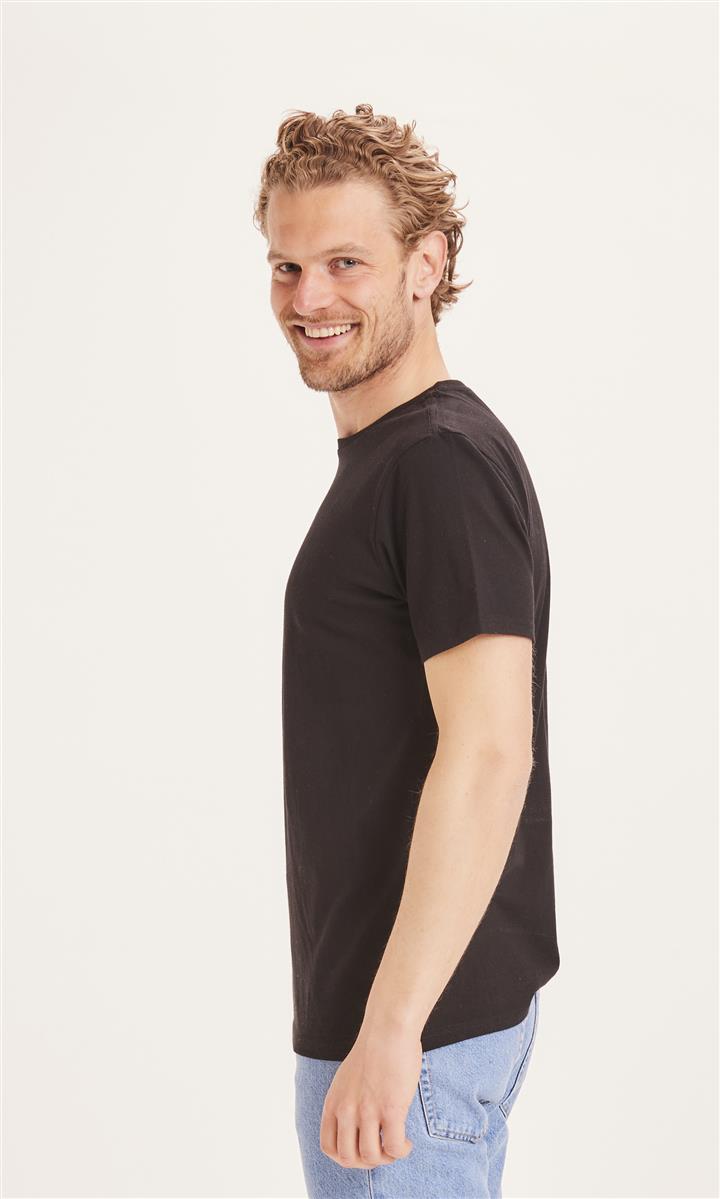 KnowledgeCotton Basic T-Shirt-Vegan dark grey melange S Bio