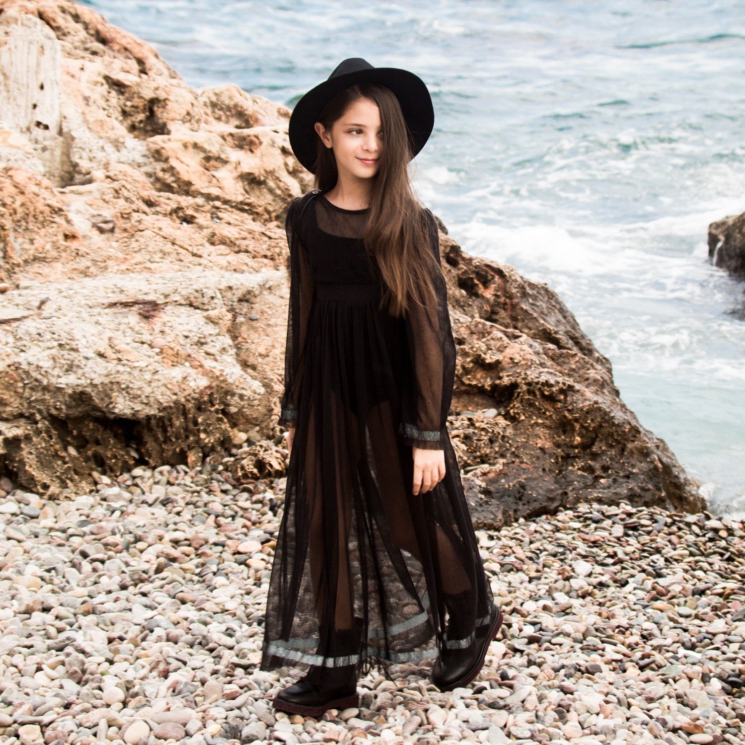 Infantium Victoria Girls Black Tulle Dress Tüllkleid Schwarz 116