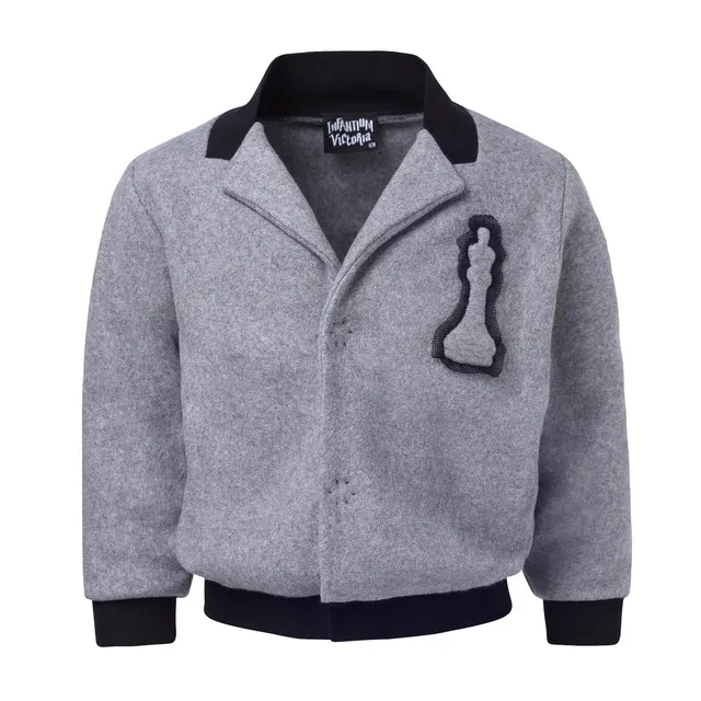 Infantium Victoria Grey Fleece Blazer Kinderjacke 128 Grau Baumwolle