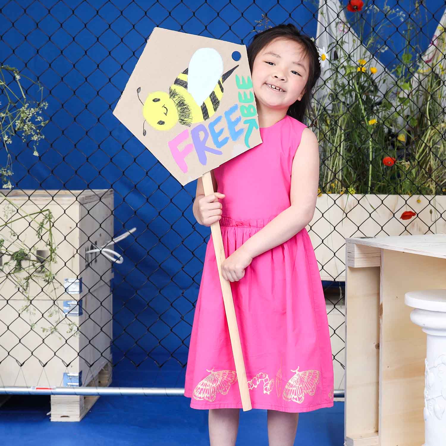 Infantium Victoria Flower Girl Dress Pink Gr 116 Bio Handprint