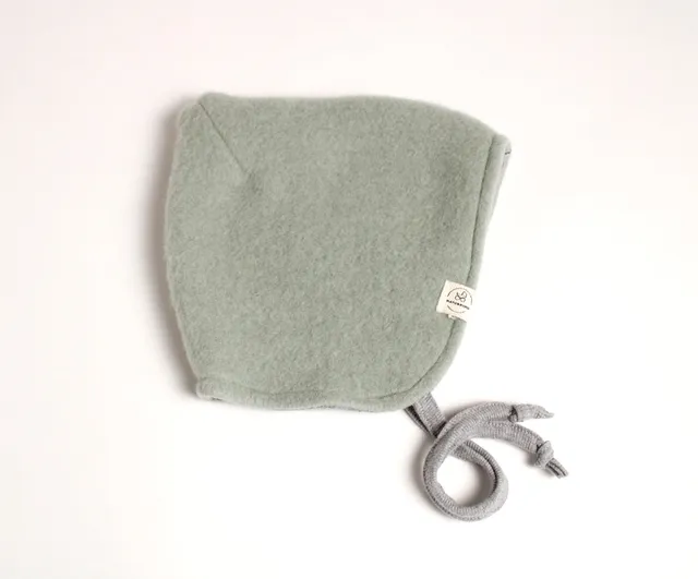 Naturkind Wollfleece Mütze Merinowolle Grau One Size
