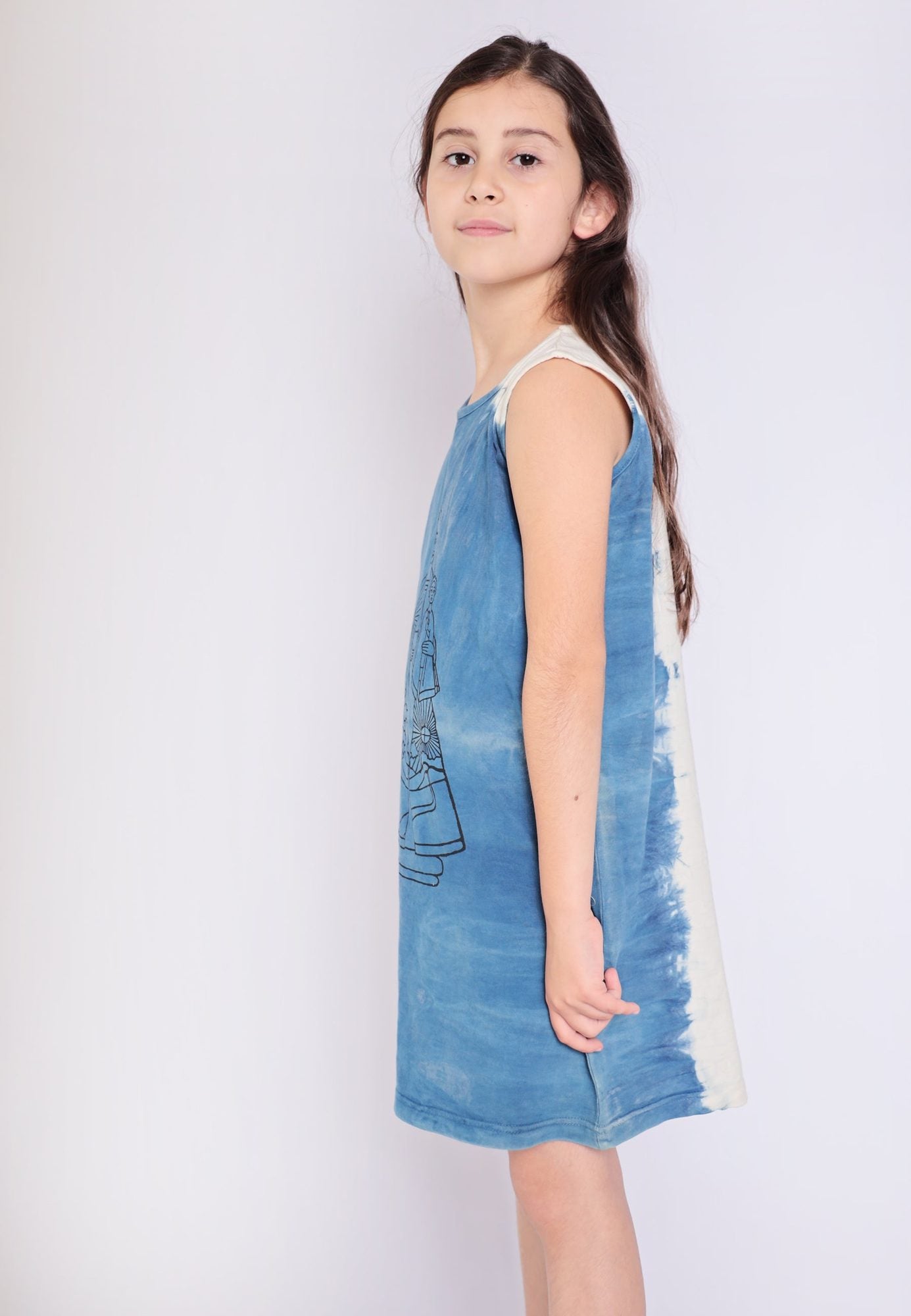 Infantium Victoria Artisanal T-Shirt Dress Kleid Indigo Baumwolle
