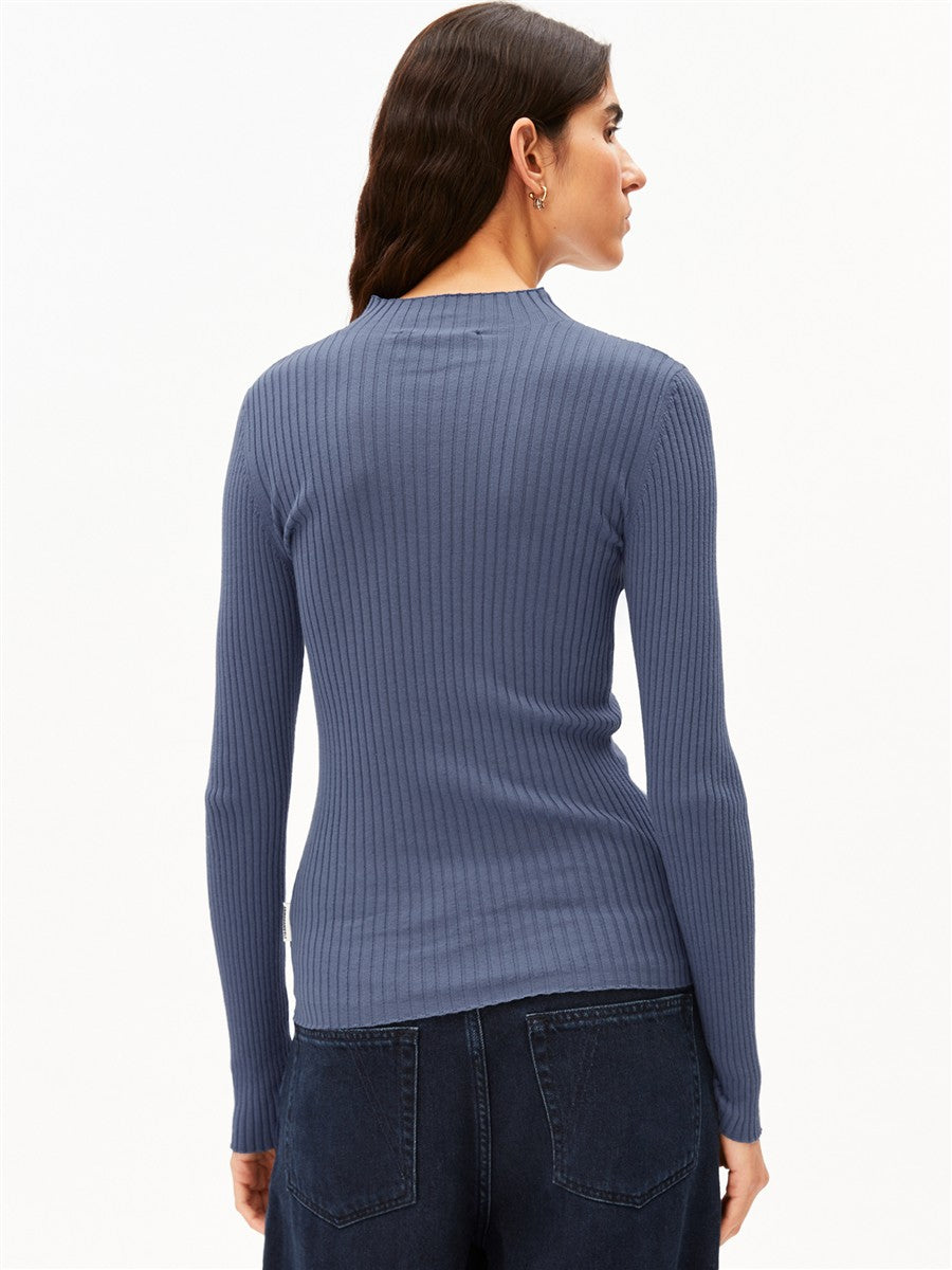marlowe nature Alaani Rollkragenpullover Bio-Baumwolle rot