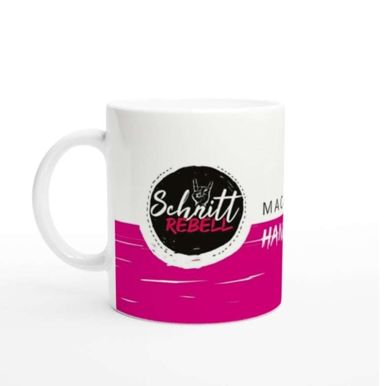 Schnittrebell Keramik Tasse 325 ml weiß spülmaschinenfest