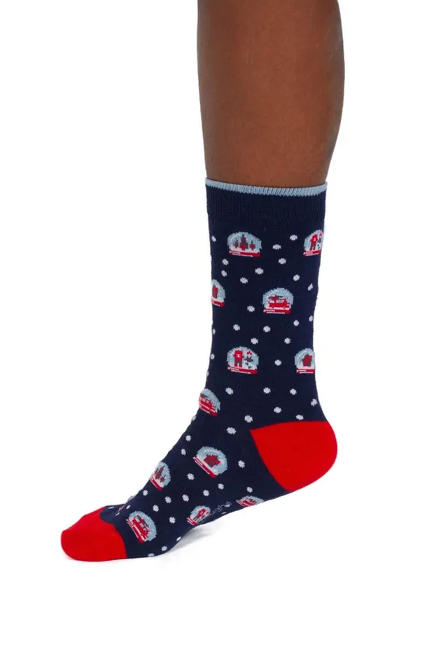 Thought Christmas Snowglobe Socks Socken navy 37-41