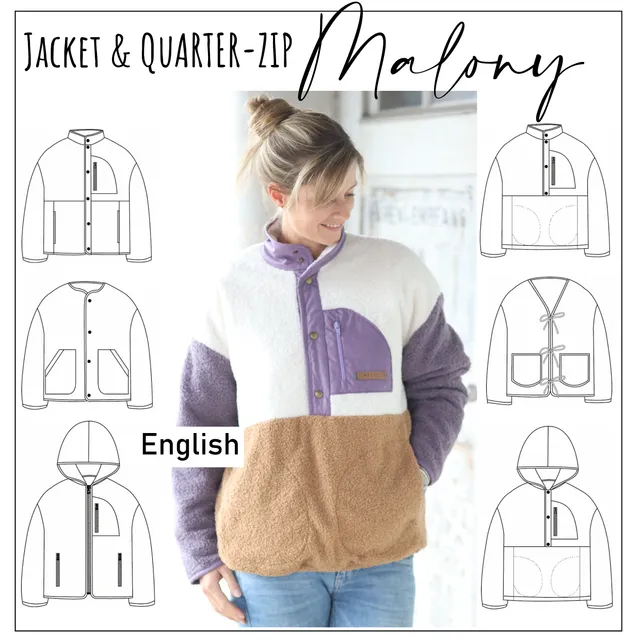 Moeve Design Maloney Jacke Schnittmuster Damen 32-52 mit Kapuze