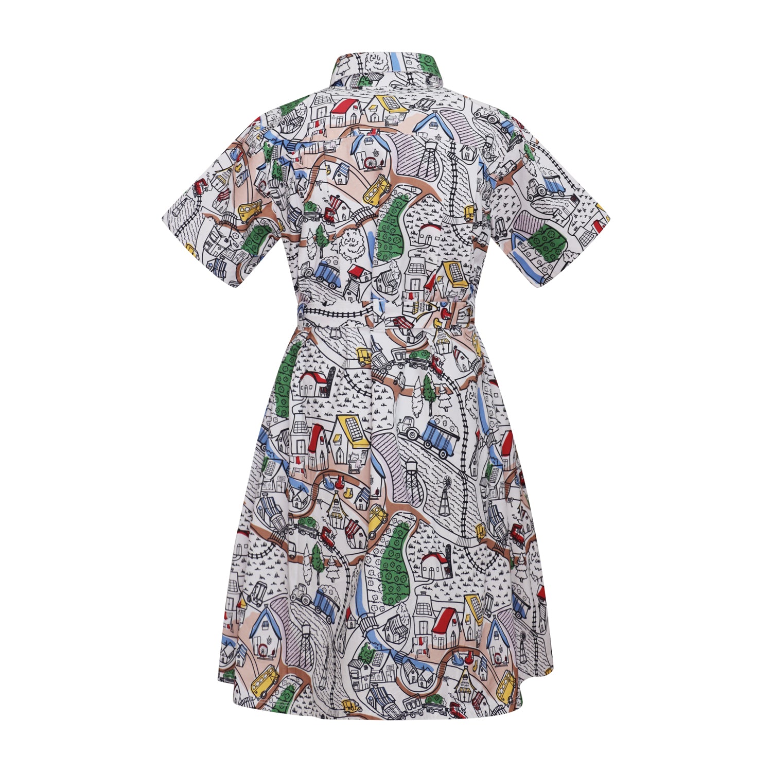 Infantium Victoria Village Sommerkleid Mädchen Bunt Bio Gr.128