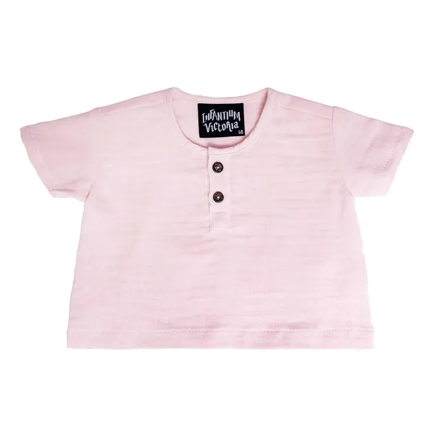 Infantium Victoria Baby T Shirt Musselin rosa Baumwolle