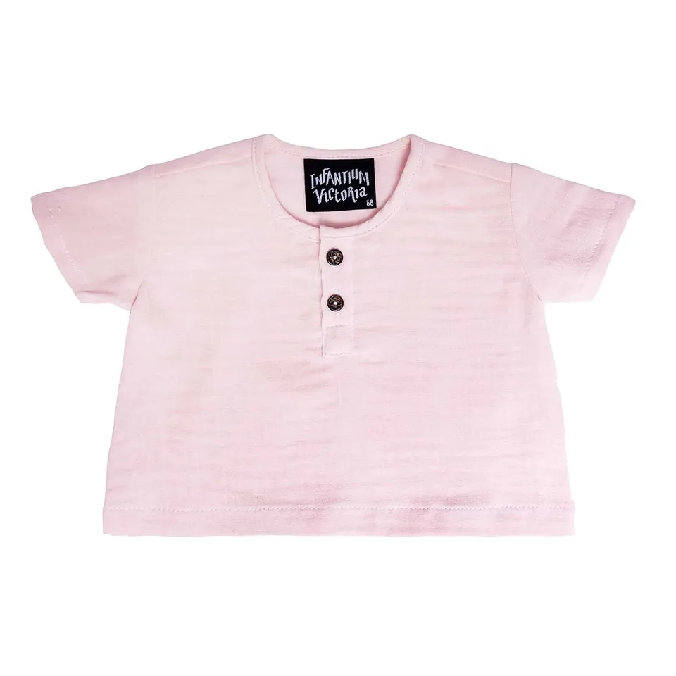 Infantium Victoria Baby T Shirt Musselin rosa Baumwolle