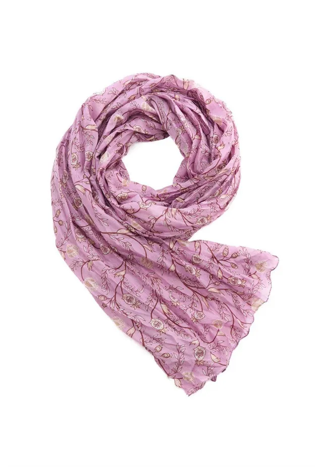 marlowe nature Jakoba Schal lila Seide 100x175 floral