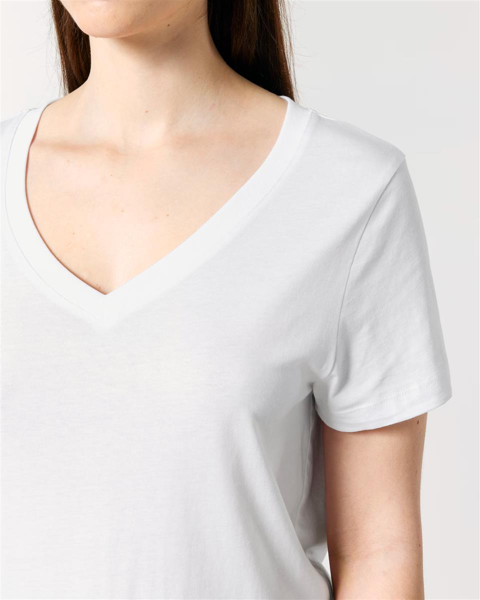 marlowe nature Isla V-Shirt french navy Bio-Baumwolle gerade