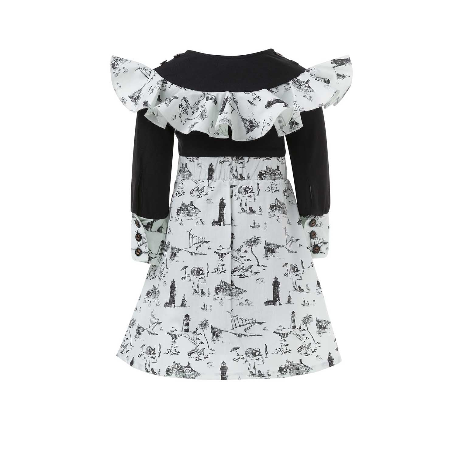 Infantium Victoria Vintage Frill Dress Mädchenkleid Mint Bio-Baumwolle
