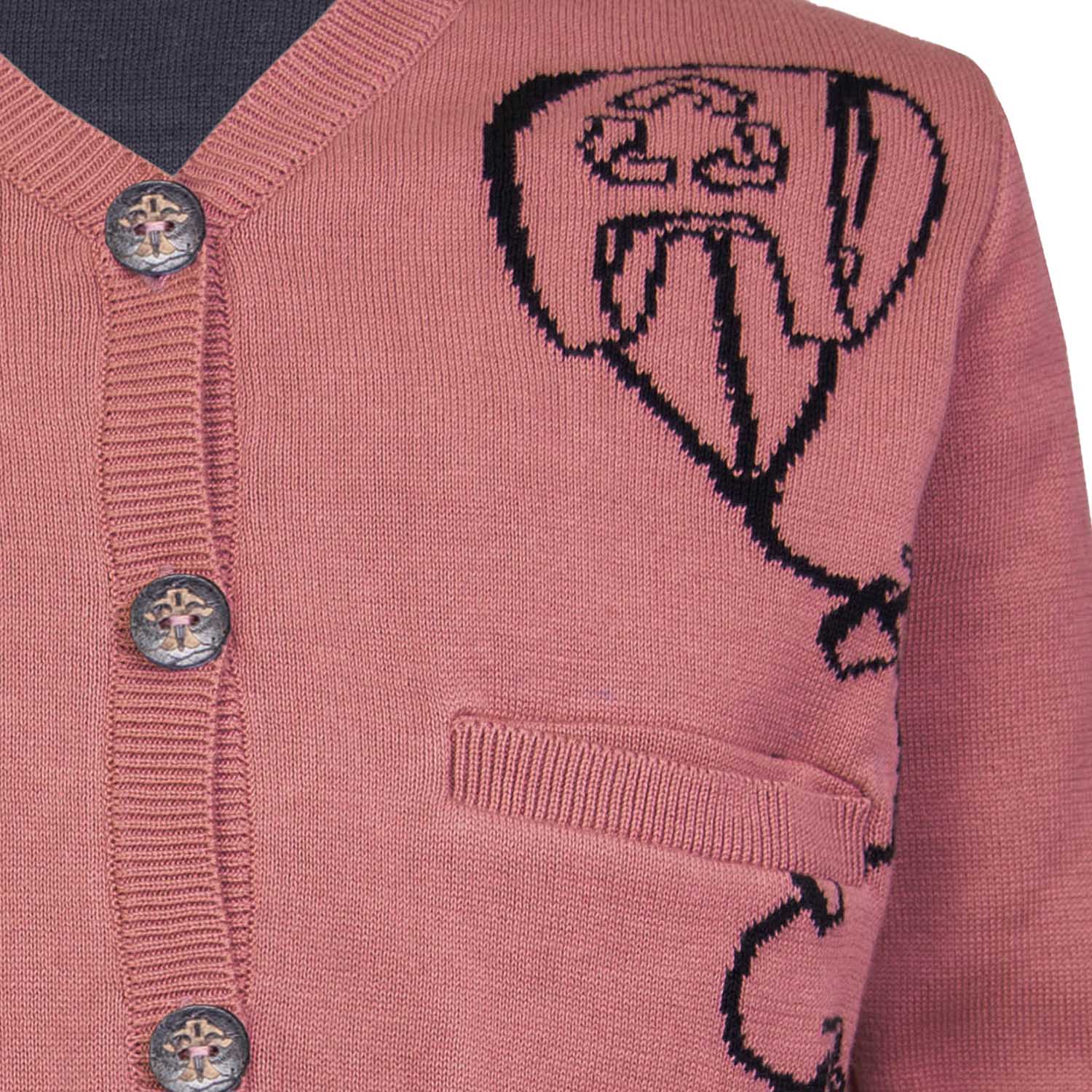 Infantium Victoria Kite Cardigan Kinderstrickjacke rosa Bio-Baumwolle