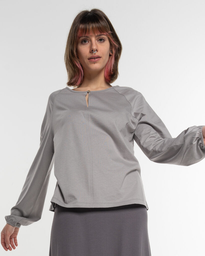 Marlowe Nature Raglan Blouse Blusenshirt dolphin Bio-Baumwolle