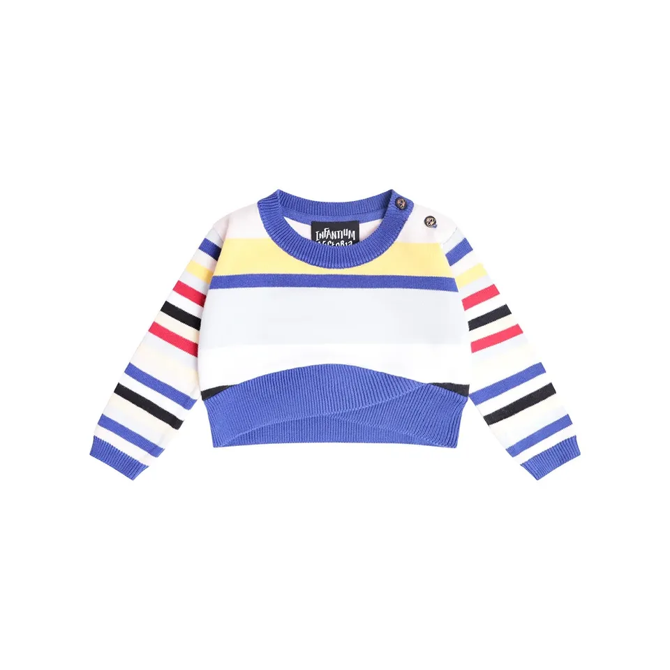 Infantium Victoria Baby Pullover Streifen Bio-Baumwolle 80