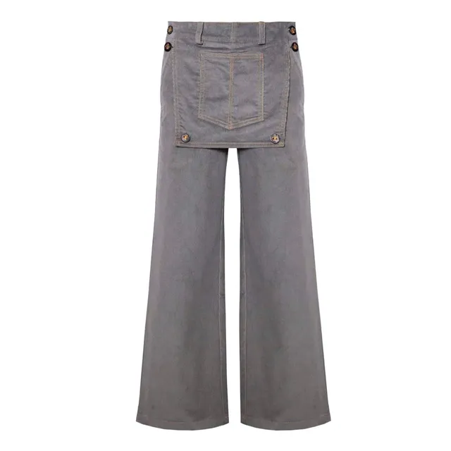 Infantium Victoria Grey Velvet Pants Hose Grau 104-152 Samt
