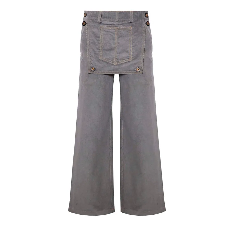 Infantium Victoria Grey Velvet Pants Hose Grau 104-152 Samt