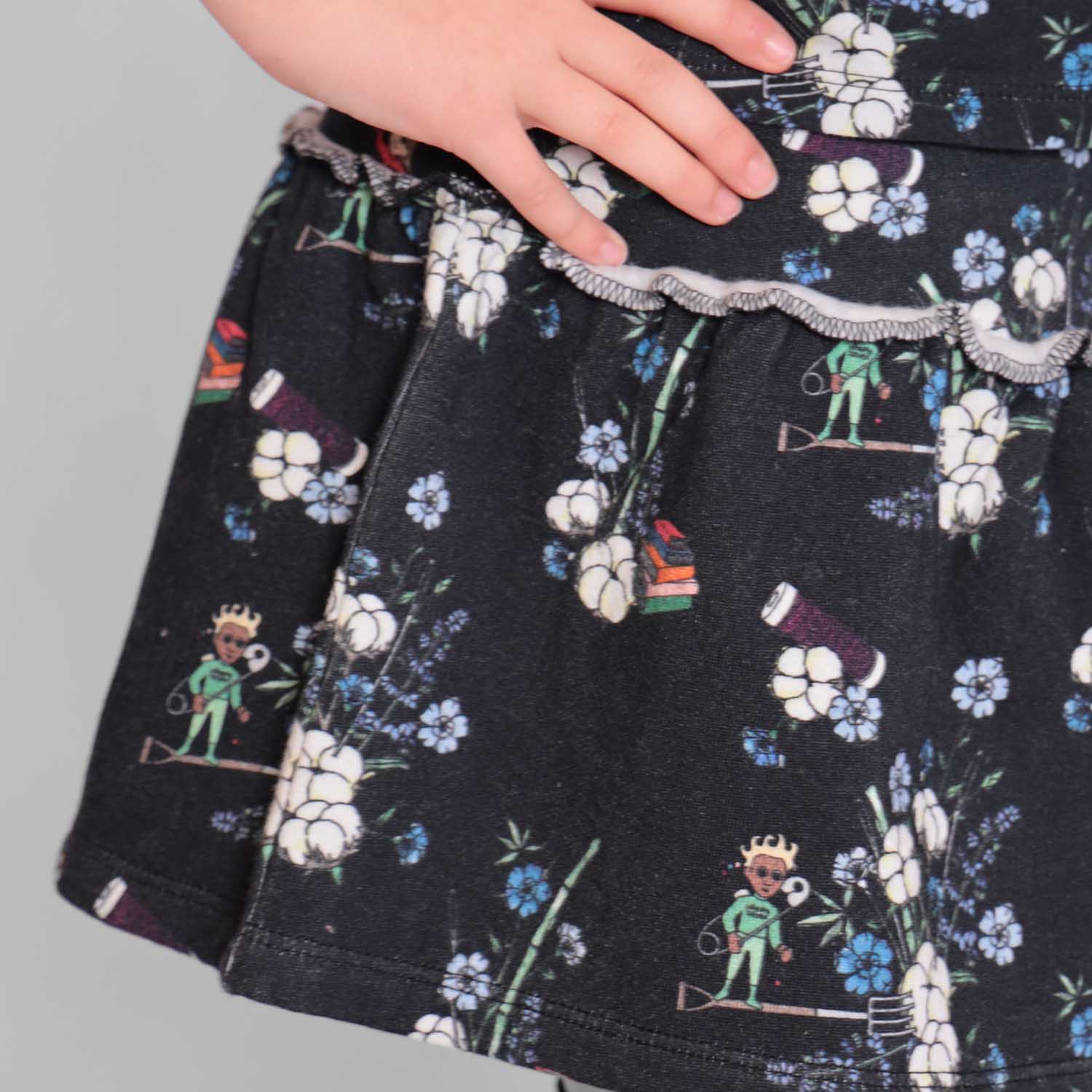 Infantium Victoria Rock Schwarz Floral Bio Gr 104