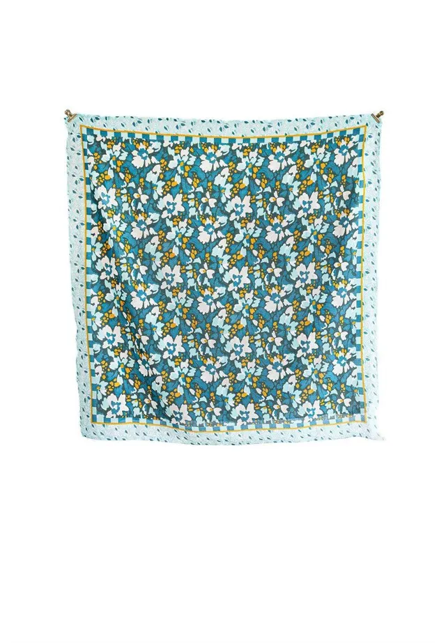 marlowe nature Hana Tuch Halstuch petrol/mint/honig