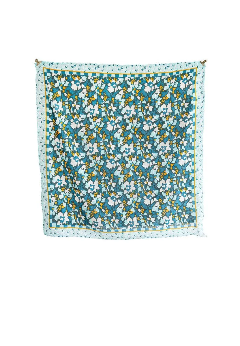marlowe nature Hana Tuch Halstuch petrol/mint/honig