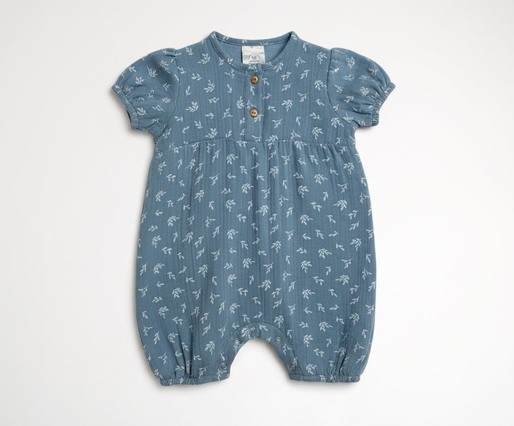 Naturkind Musselin Sommer-Overall GOTS Navy 50/56 Baumwolle