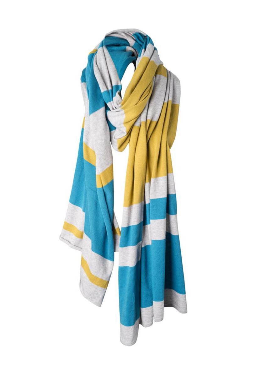 Marlowe Nature Scarf Schal raven Streifen Bio-Baumwolle