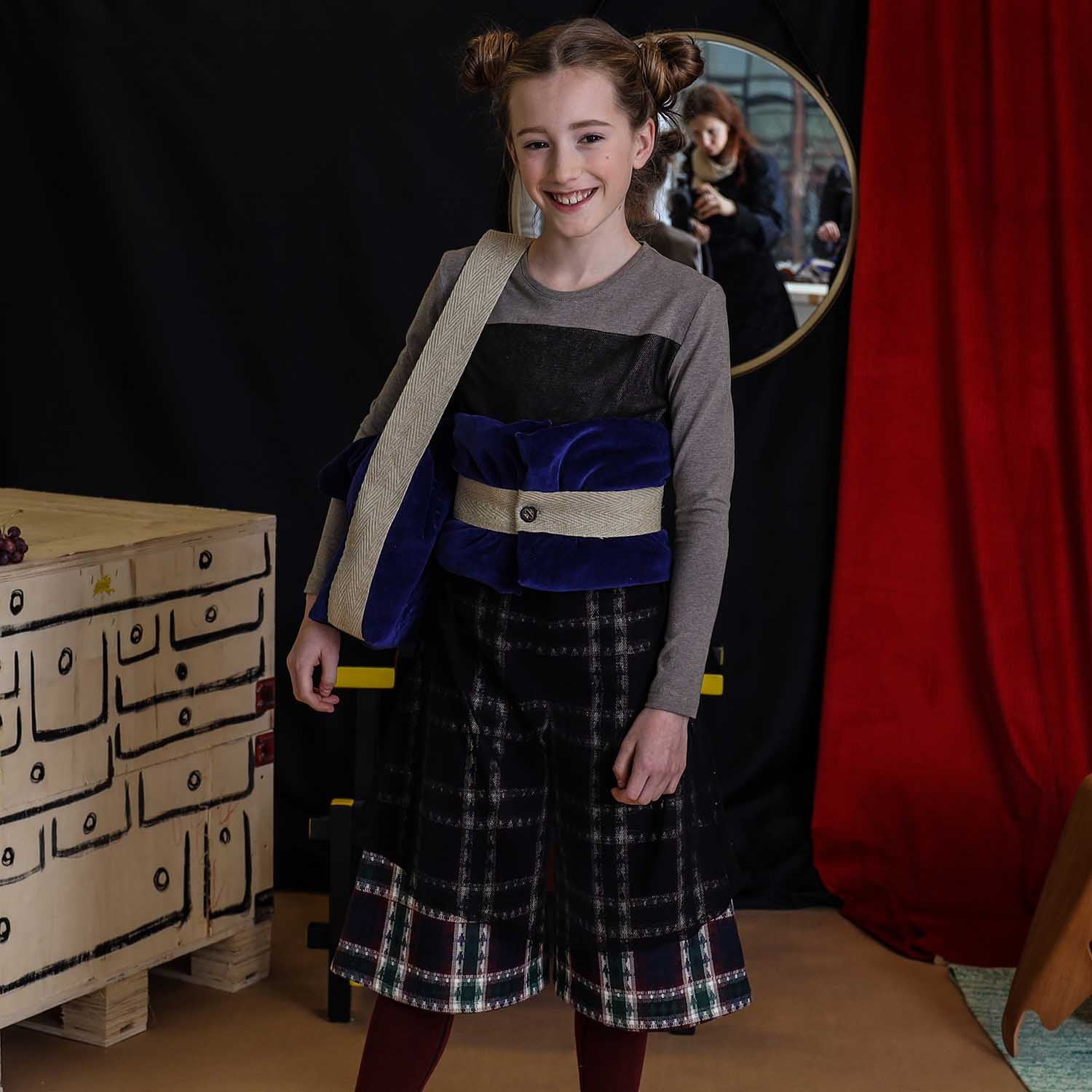 Infantium Victoria Tartan Culottes Kinder Bordeaux Baumwolle