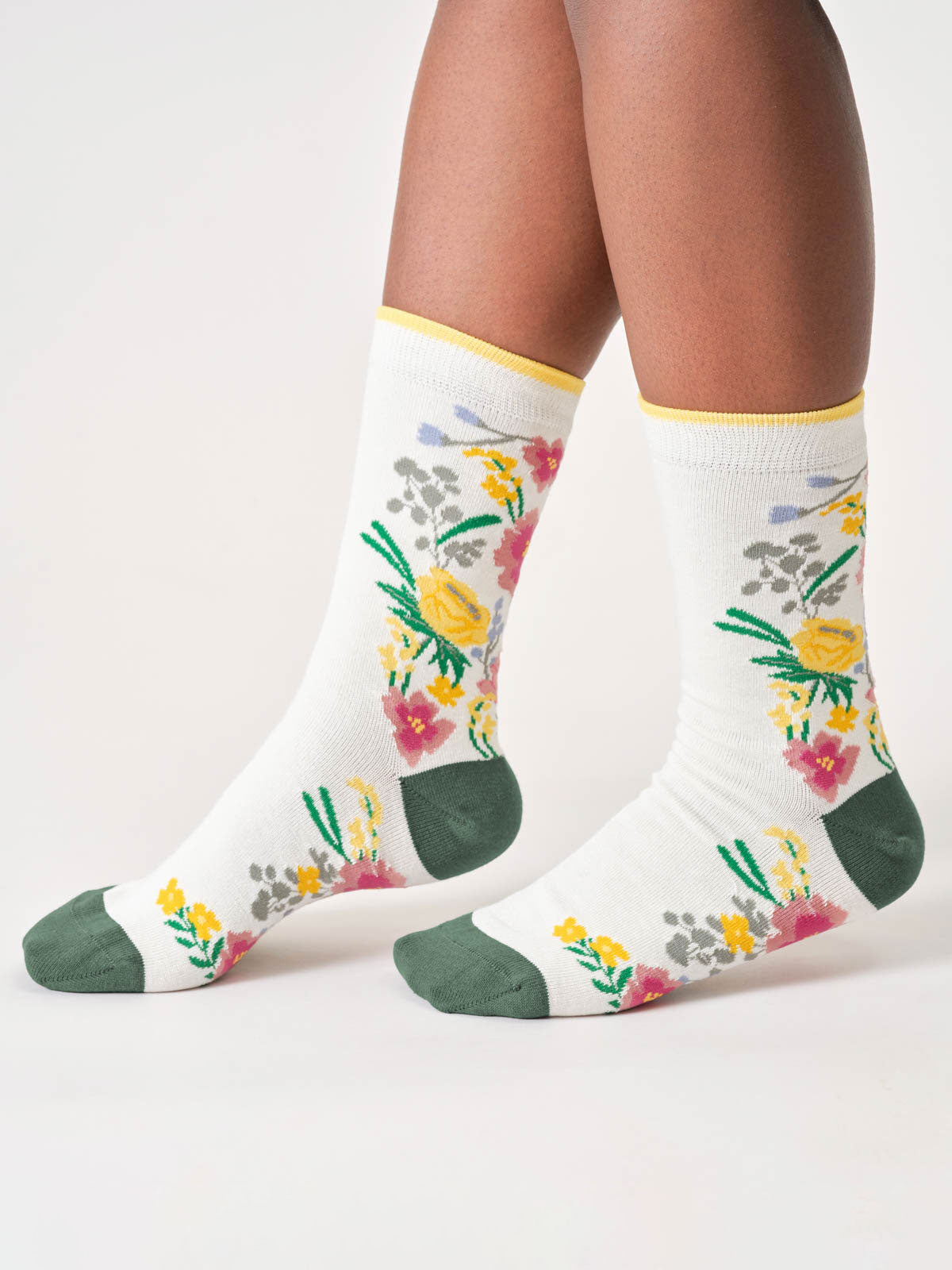 marlowe nature Climbing Floral Socken Bio denim blue