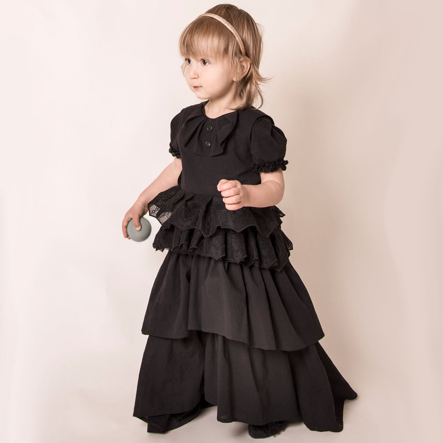 Infantium Victoria Spiderweb Kleid schwarz 68 Spitze Baumwolle